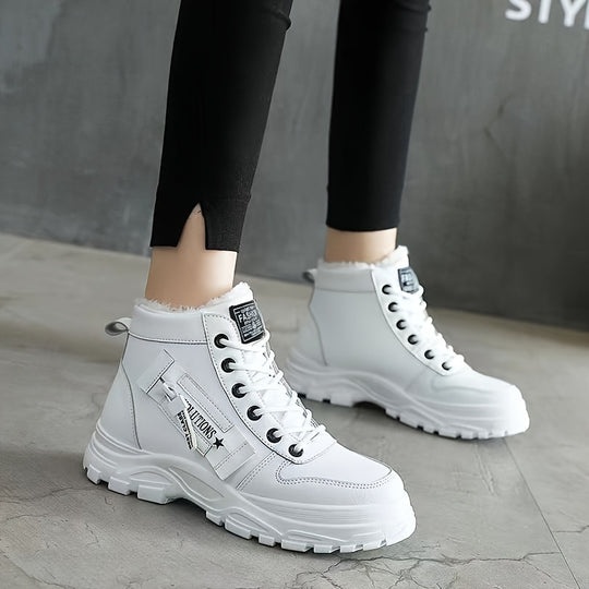Winterschuhe Damen Stiefel | High-Top mit Schnürung