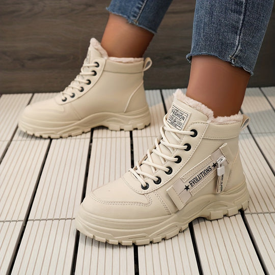 Winterschuhe Damen Stiefel | High-Top mit Schnürung