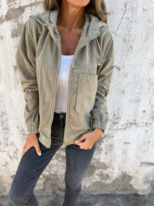 Jacke mit Kapuze und Reißverschluss für Frauen