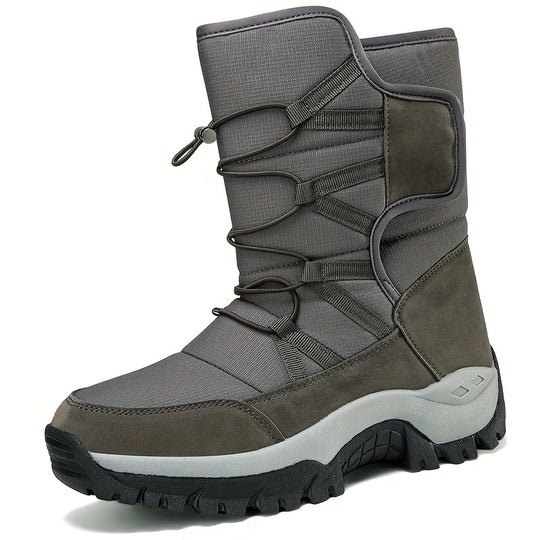 Winterschuhe Herren | Hohe Stiefel Mit Klettverschluss Und Kordelzug