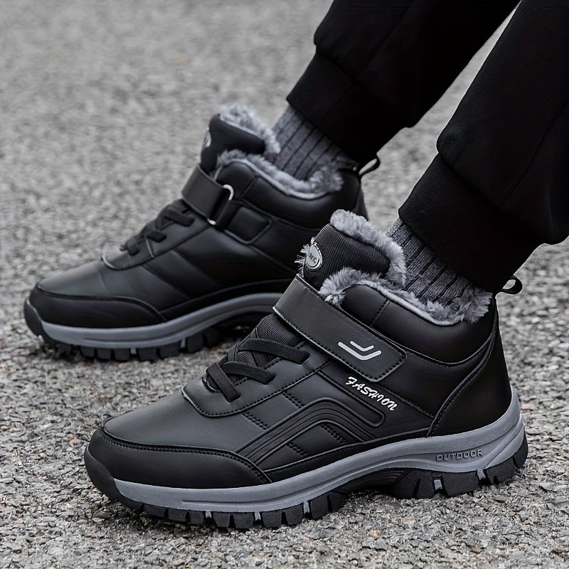 Winterschuhe Herren | Halbhohe gefütterte Schnürstiefel