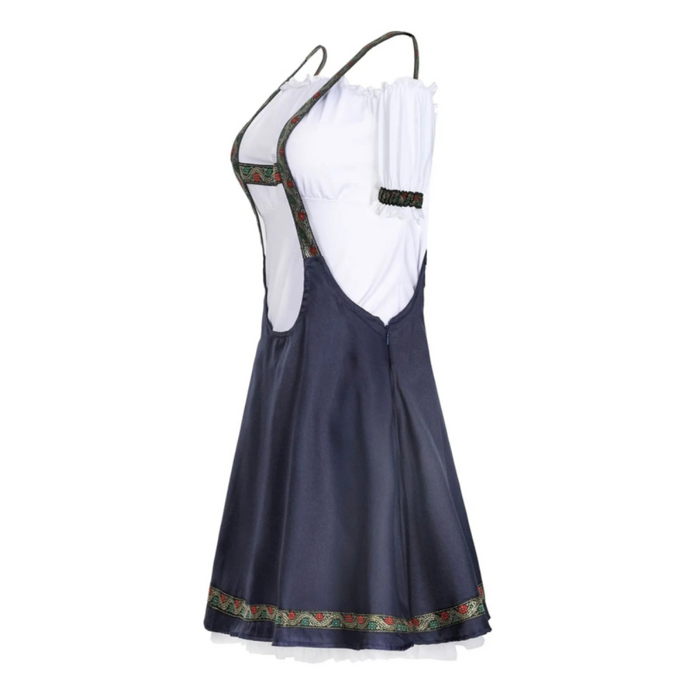 Damen Elegantes Mini Dirndlkleid | Trachtenkleid für Festliche Anlässe