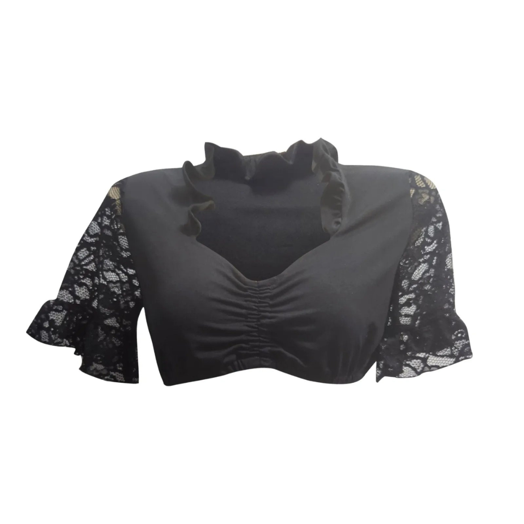 Damen Dirndl Bluse Oktoberfest | Halblang Transparent