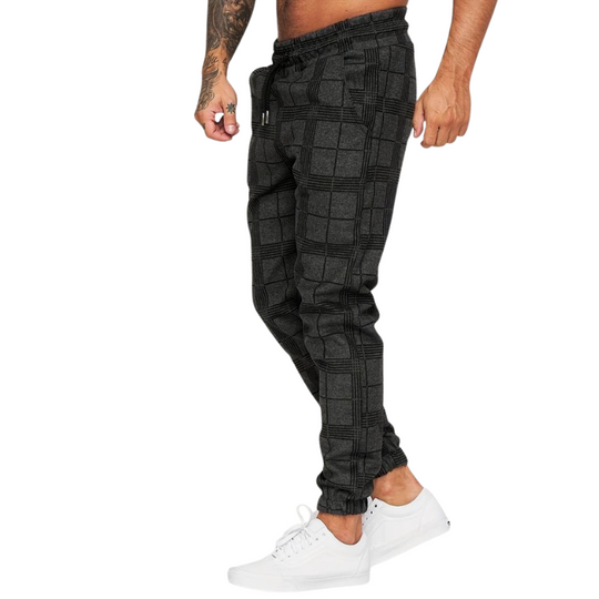 Jogginghosen Herren Kariert | Hose Mit Kordelzug Und Bündchen