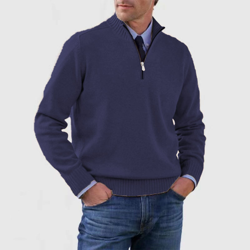 Herren Pullover Reißverschluss Freizeit | Warm Bequem Alltag