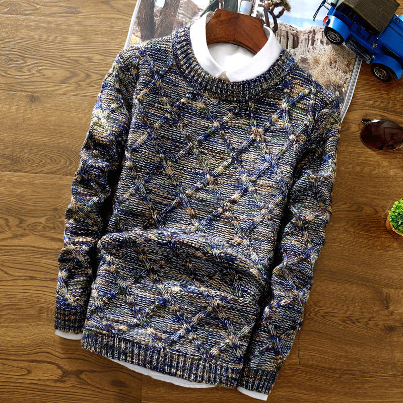 Strickpullover Herren Mehrfarbig Rundhals | Bequem & Stylisch