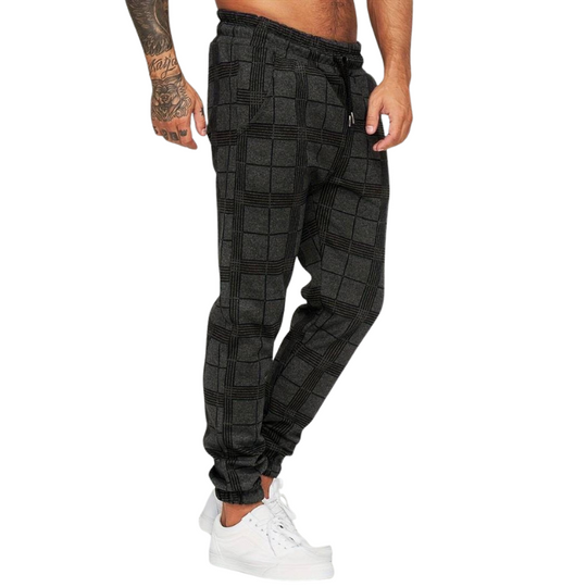 Jogginghosen Herren Kariert | Hose Mit Kordelzug Und Bündchen