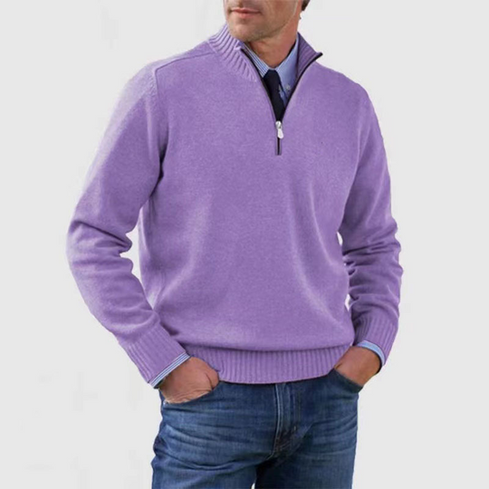 Herren Pullover Reißverschluss Freizeit | Warm Bequem Alltag