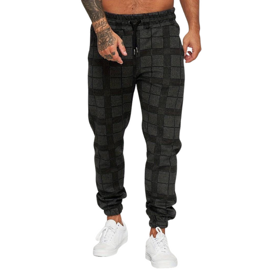 Jogginghosen Herren Kariert | Hose Mit Kordelzug Und Bündchen