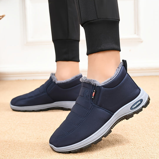 Winterschuhe Damen| Knöchelhoch Slip-On Mit Futter