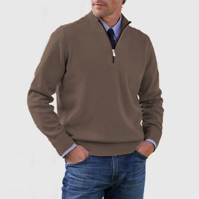 Herren Pullover Reißverschluss Freizeit | Warm Bequem Alltag