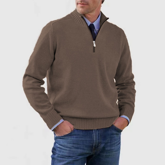 Herren Pullover Reißverschluss Freizeit | Warm Bequem Alltag
