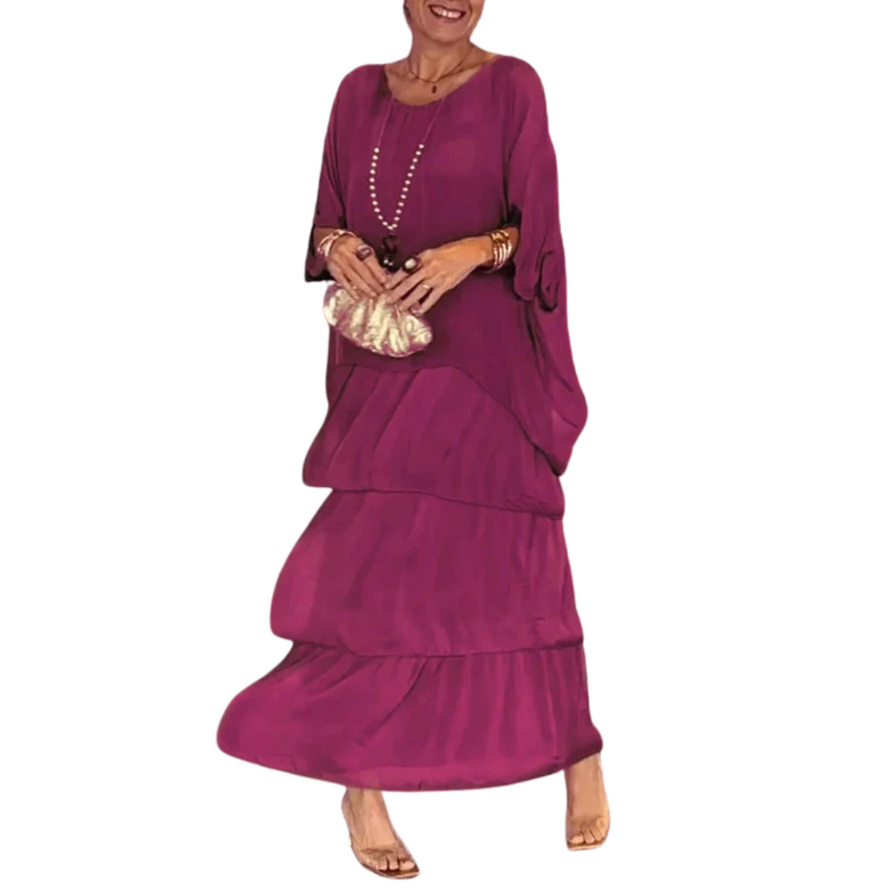 Elegantes Mehrlagiges Maxikleid für Damen