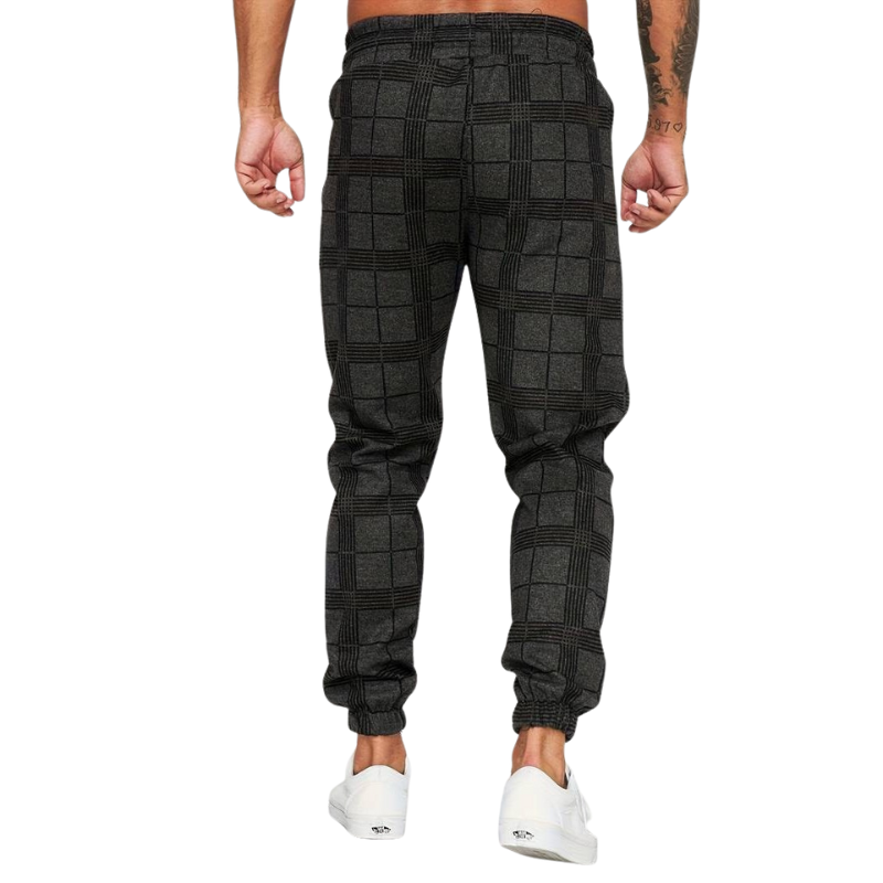 Jogginghosen Herren Kariert | Hose Mit Kordelzug Und Bündchen