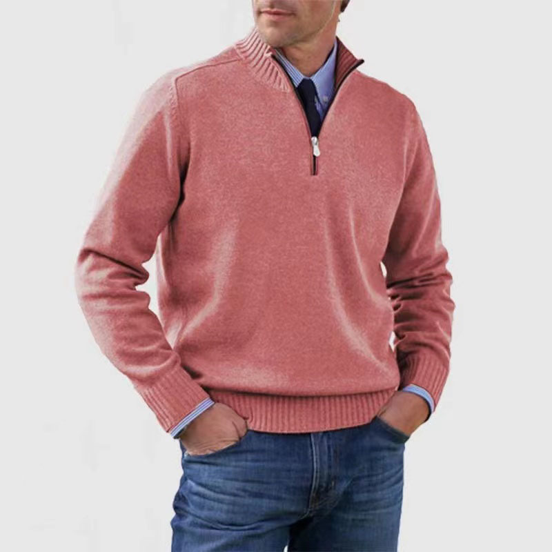 Herren Pullover Reißverschluss Freizeit | Warm Bequem Alltag