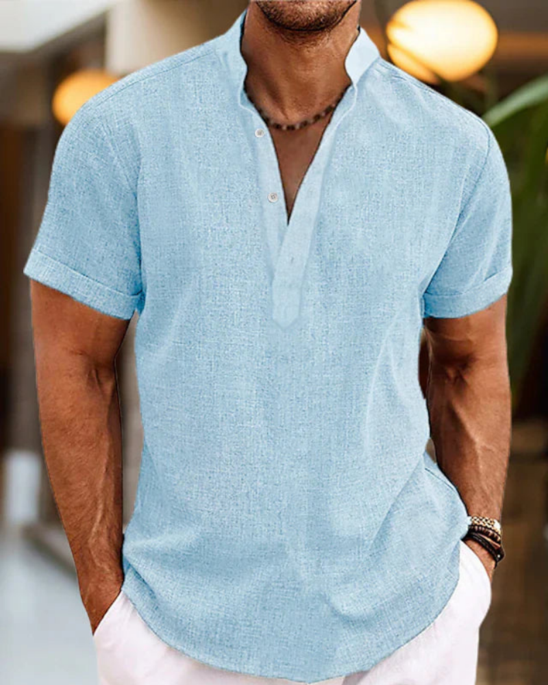 Herren Elegantes V-Ausschnitt Poloshirt | Bequem und Stilvoll