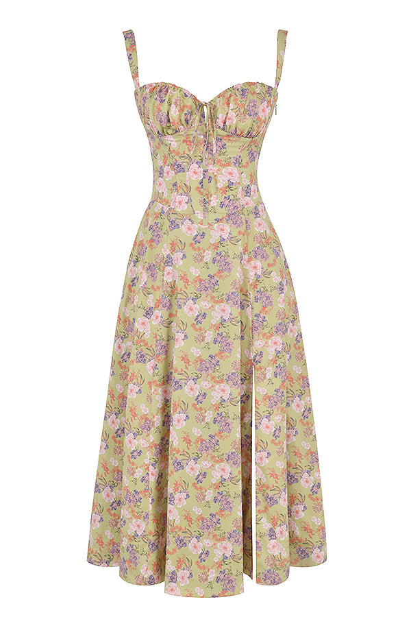 Ärmelloses Sommerkleid mit Schlitz für Damen