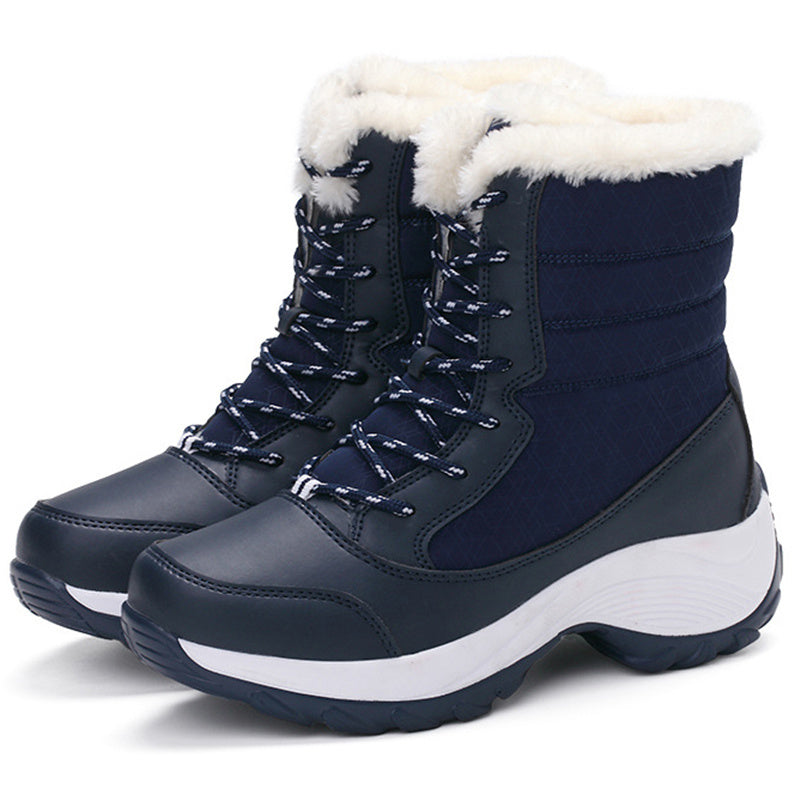 Winterschuhe Damen Stiefel | Schnürung mit Knöchelhohem Schnitt