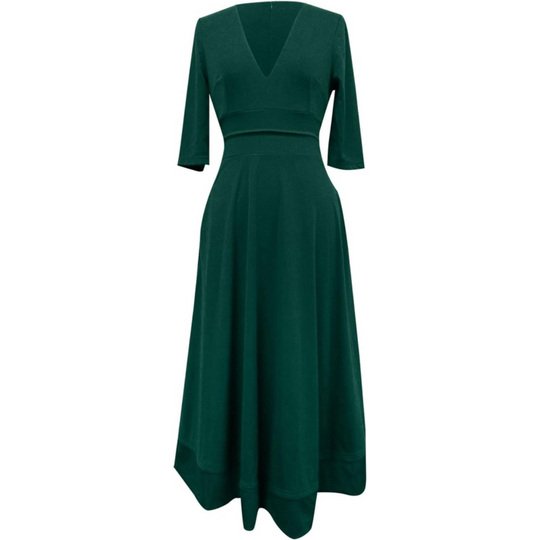 Damen Elegantes Midi Abendkleid | Glamourös für Hochzeiten