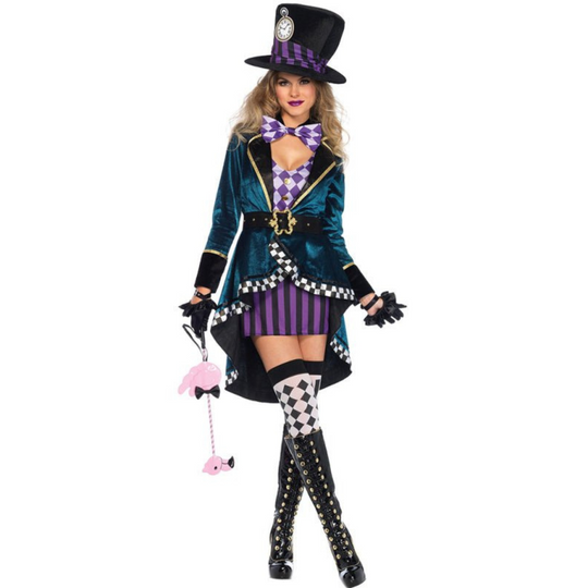 Damen Halloween Kostümset | Jacke mit Minirock Zweiteiler