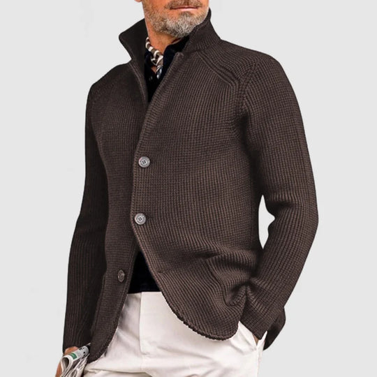 Herren Klassische Strickjacke | Taschen Und Knopfverschluss