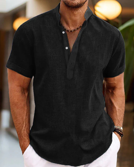 Herren Elegantes V-Ausschnitt Poloshirt | Bequem und Stilvoll