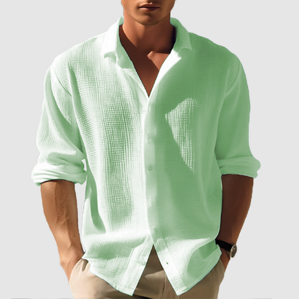 Herren Lässiges Button Down Hemd | Vielseitig Langarm Hemden