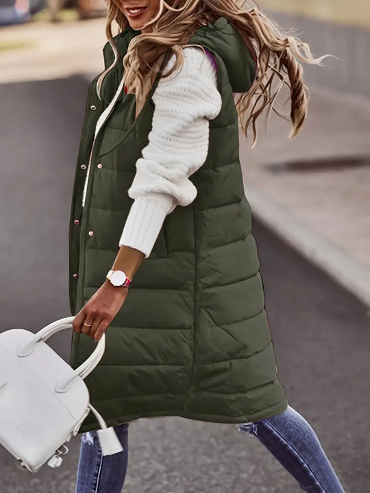 Ärmellose Jacke mit Kapuze für Frauen