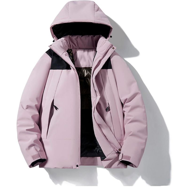 Damen Winter Skijacke | Outdoor Kapuzenjacke mit Taschen