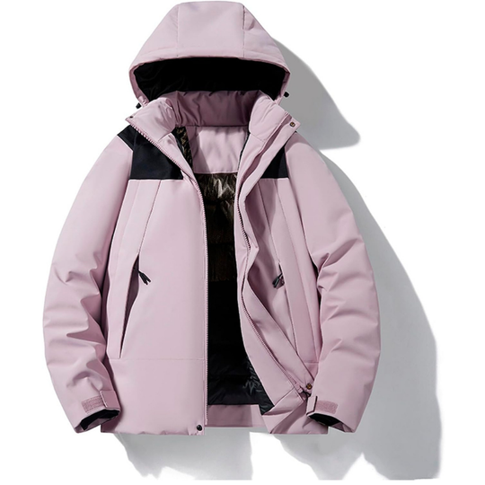 Damen Winter Skijacke | Outdoor Kapuzenjacke mit Taschen