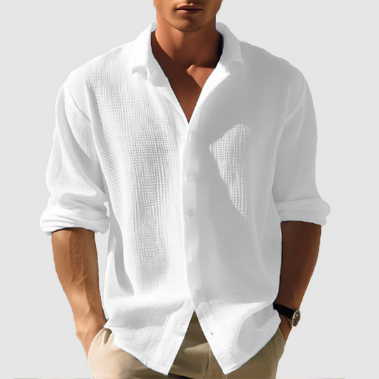 Herren Lässiges Button Down Hemd | Vielseitig Langarm Hemden