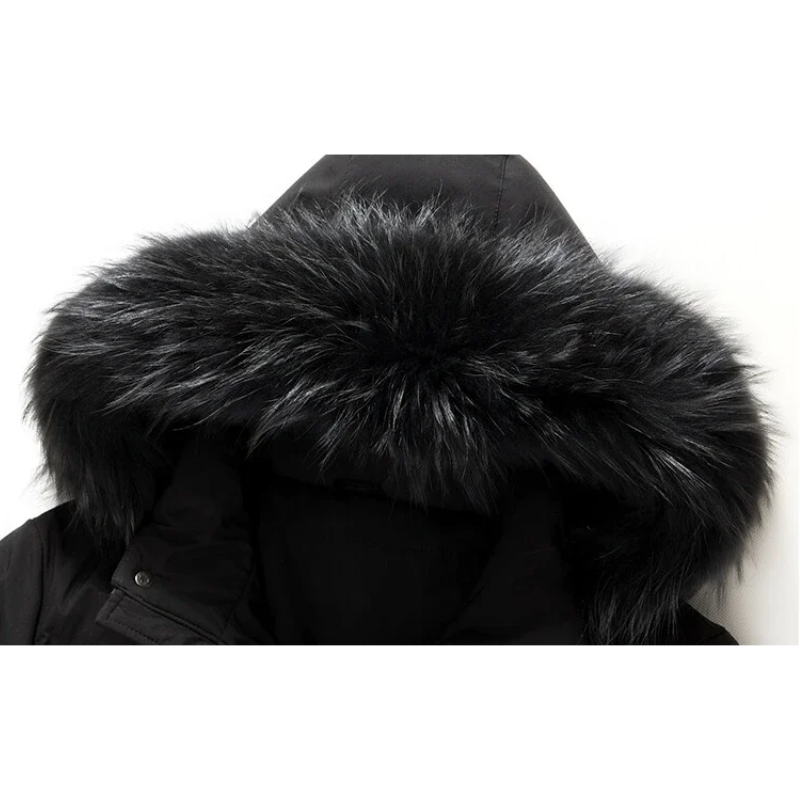 Winterjacke mit Fellimitat-Kapuze für Männer
