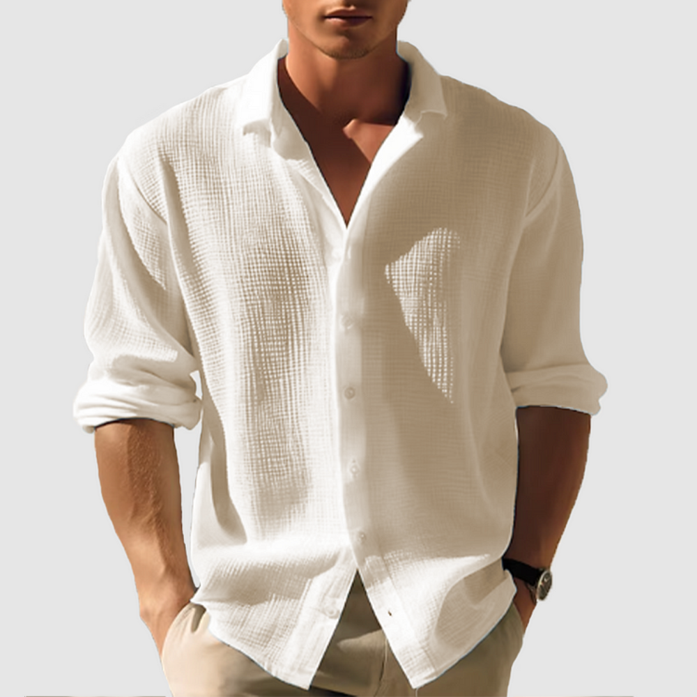 Herren Lässiges Button Down Hemd | Vielseitig Langarm Hemden