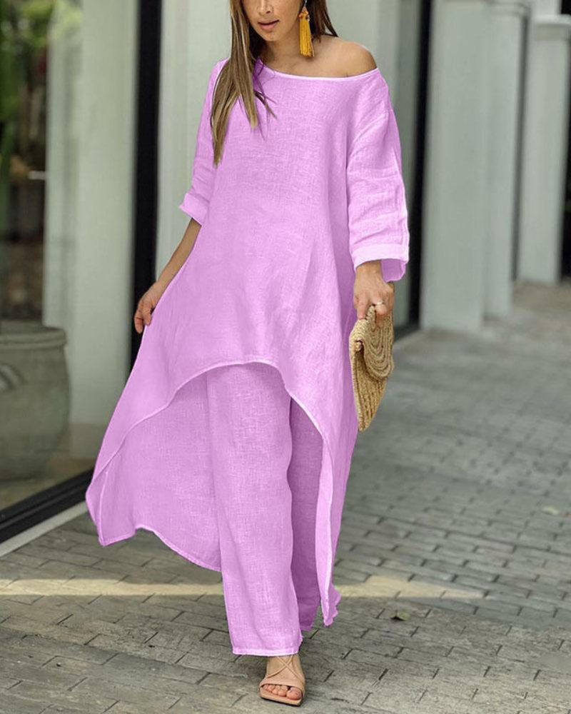 Damen Bequemes Trend Freizeitset | Sommerlich