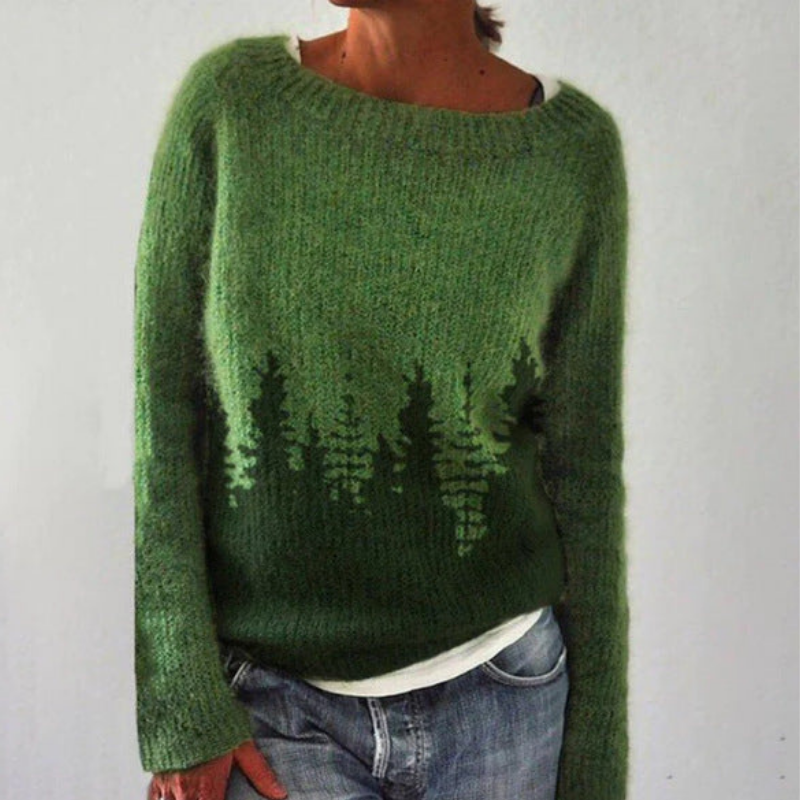 Damen Pullover | Moderner Strick mit Rundhalsausschnitt