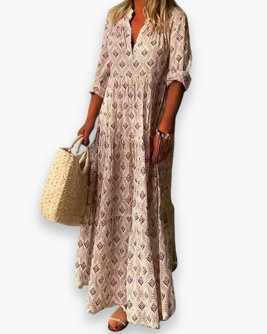 Damen Elegantes Boho Maxikleid | Festlich