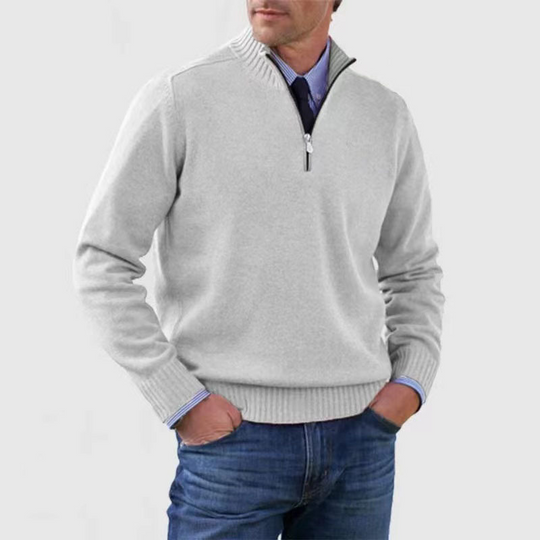 Herren Pullover Reißverschluss Freizeit | Warm Bequem Alltag
