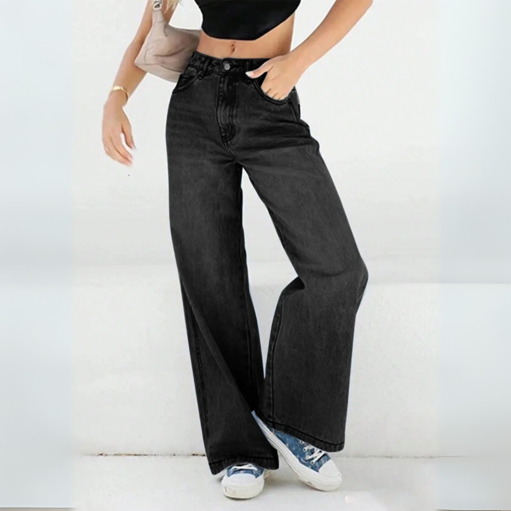 Baggy Jeans Damen | High Waist Hose mit weitem Schnitt