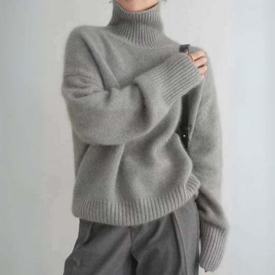 Damen Pullover | Strick modern mit Rollkragen