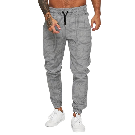 Jogginghosen Herren Kariert | Hose Mit Kordelzug Und Bündchen