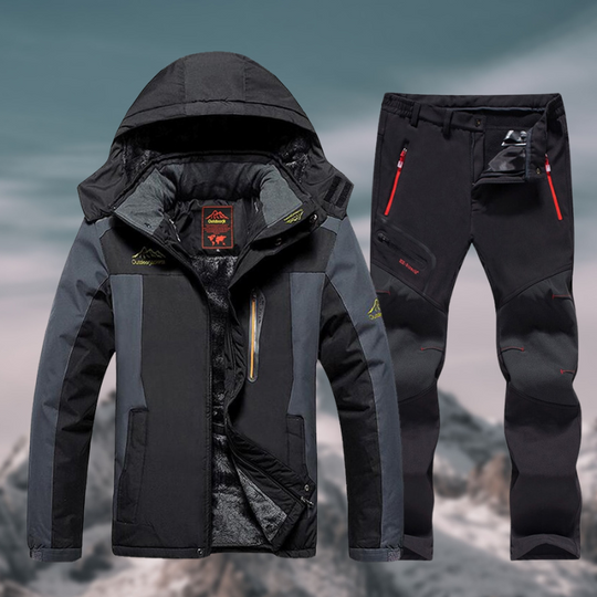 Herren-Winter-Set mit Kapuze | Outdoor-Jacke mit passender Hose