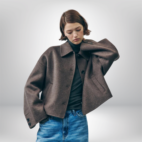 Damen Elegante Übergangsjacke Jacke | Lockerer Oversized Schnitt