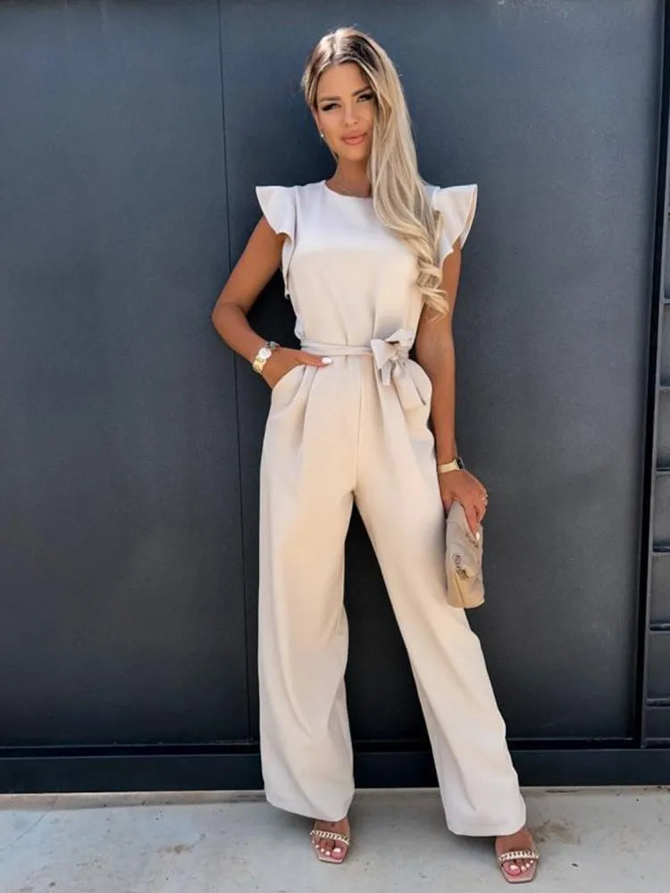 Jumpsuit mit Gürtel für Damen