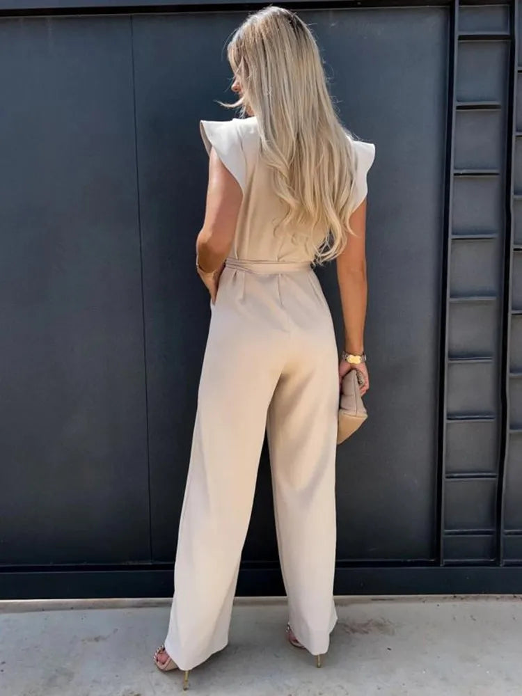 Jumpsuit mit Gürtel für Damen