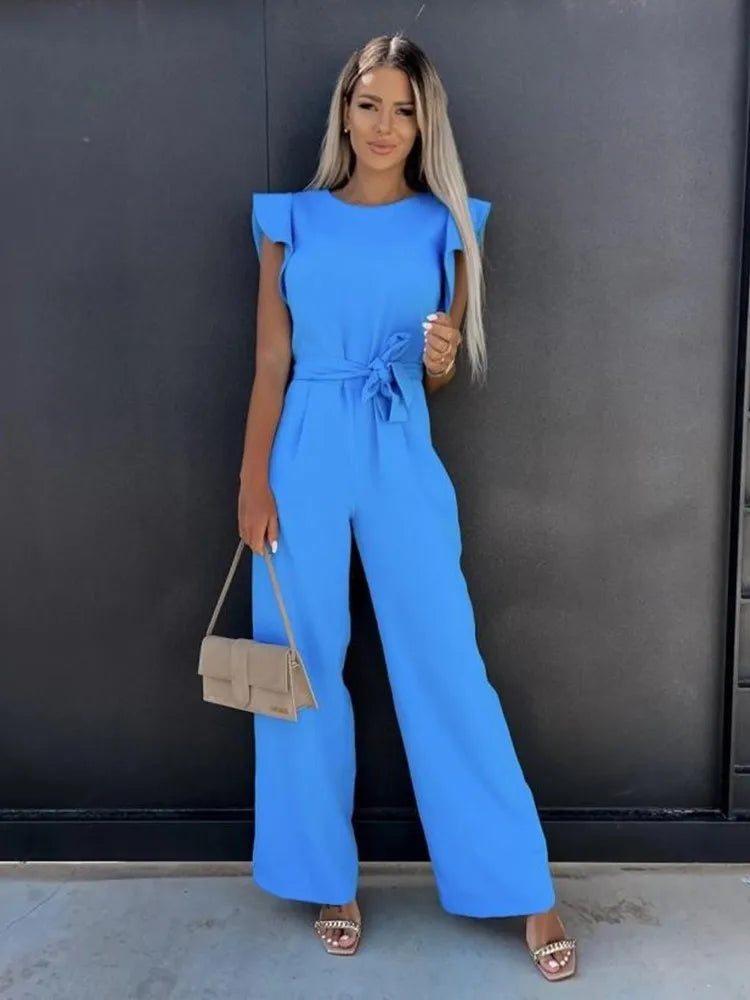 Jumpsuit mit Gürtel für Damen