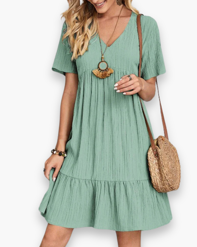 Damen Lässiges Bohemian Kleid | Mini