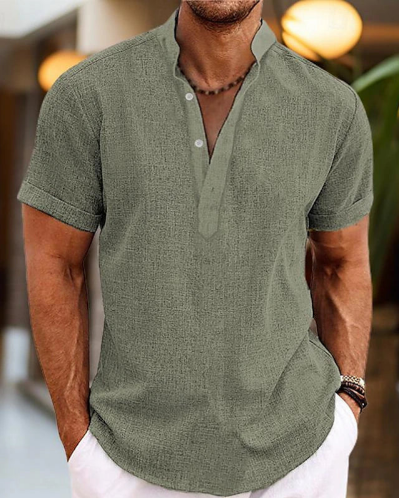 Herren Elegantes V-Ausschnitt Poloshirt | Bequem und Stilvoll