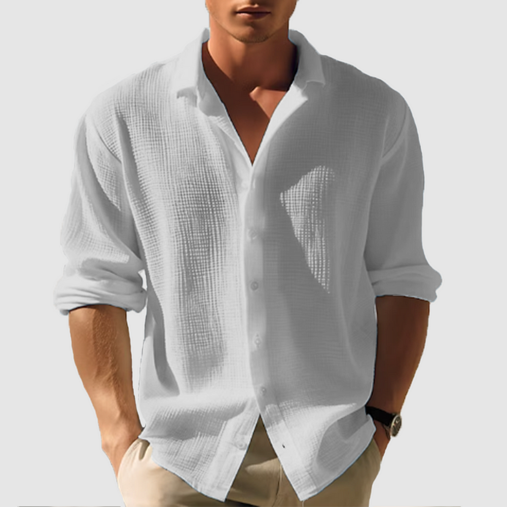 Herren Lässiges Button Down Hemd | Vielseitig Langarm Hemden