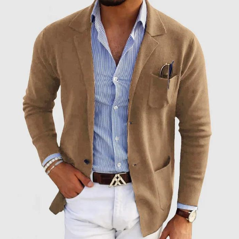 Herren Klassische Strickjacke Mit Taschen | Langärmelig