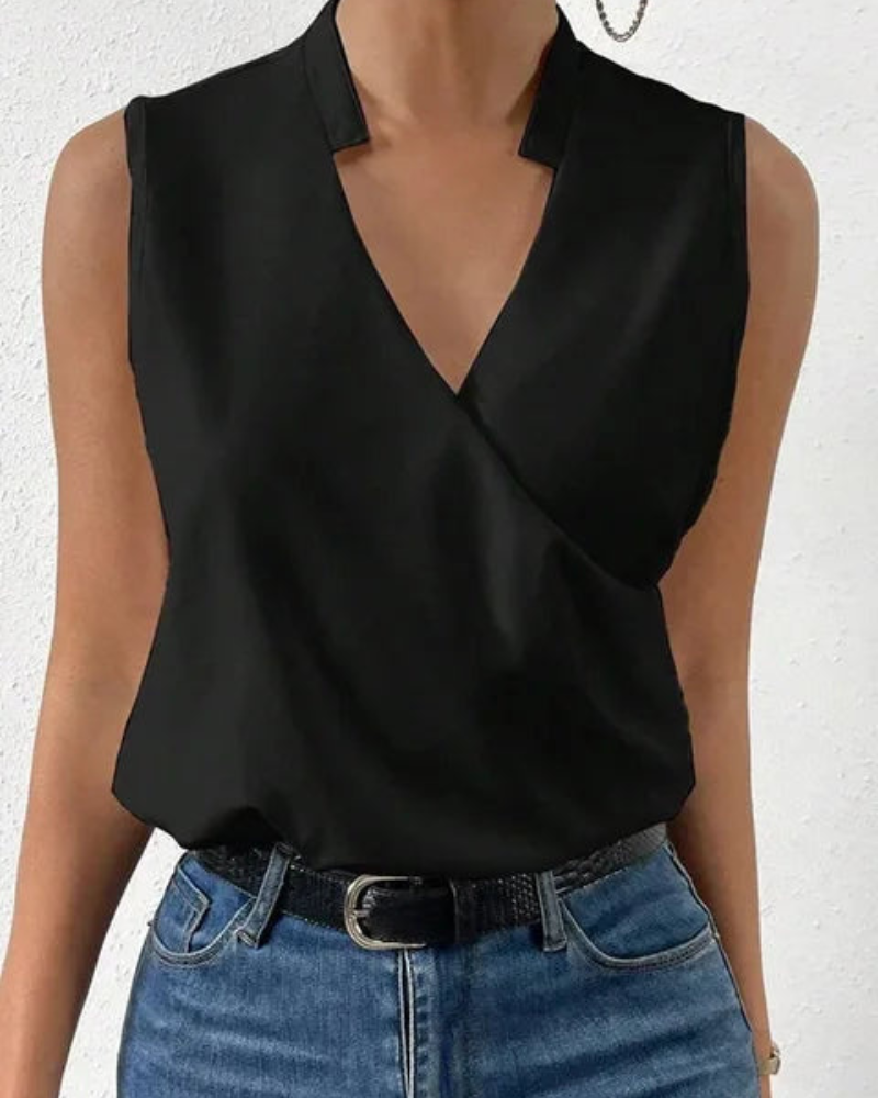 Damen Luftiges V-Ausschnitt Top | Lässiges Sommer Tops